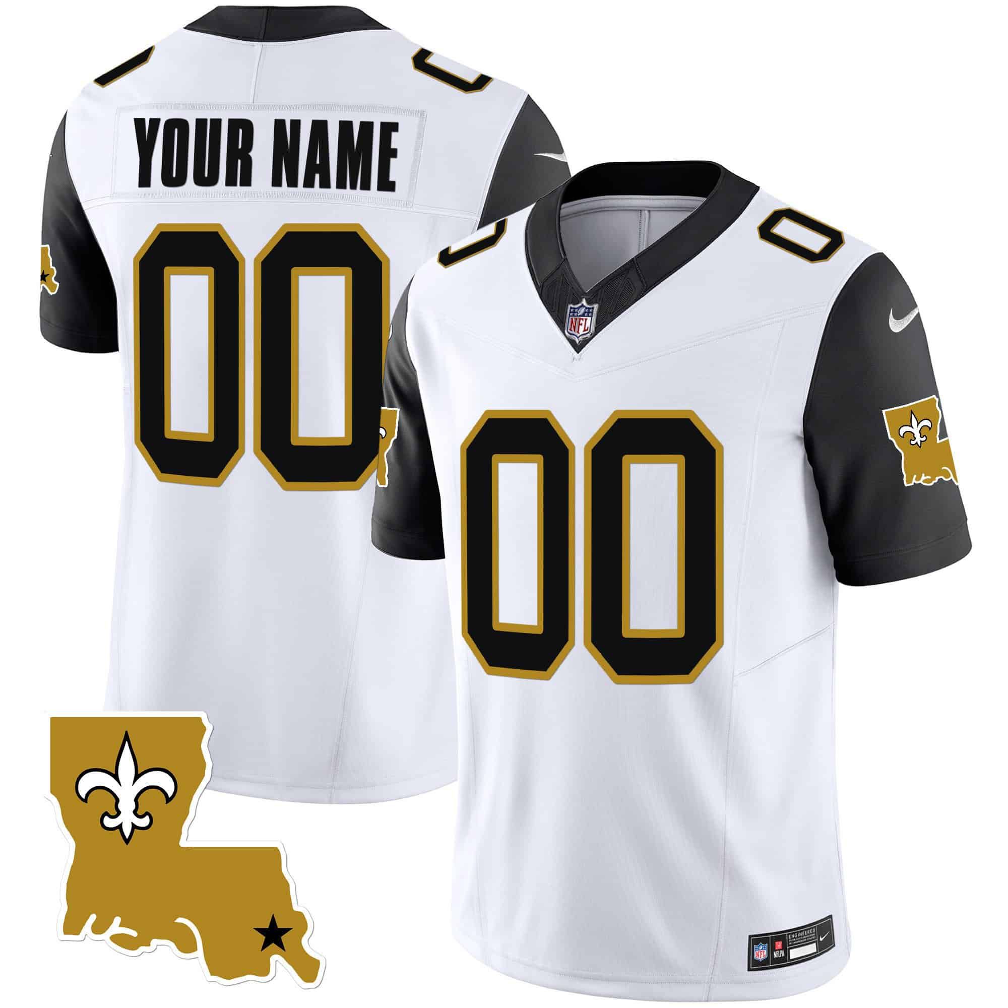 Men New Orleans Saints White 2024 Nike 1987 Legacy Vapor Custom NFL Jersey style 2->customized nfl jersey->Custom Jersey